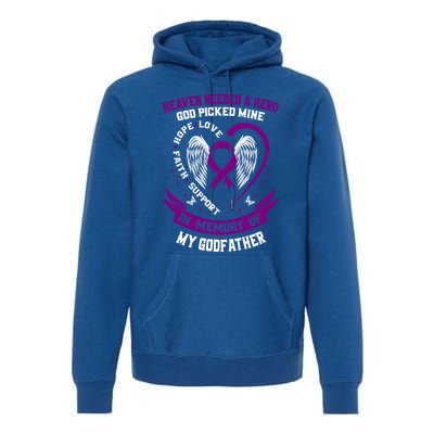 Alzheimers Awareness Products Memorial Loss Of Godfather Gift Premium Hoodie