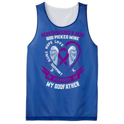 Alzheimers Awareness Products Memorial Loss Of Godfather Gift Mesh Reversible Basketball Jersey Tank