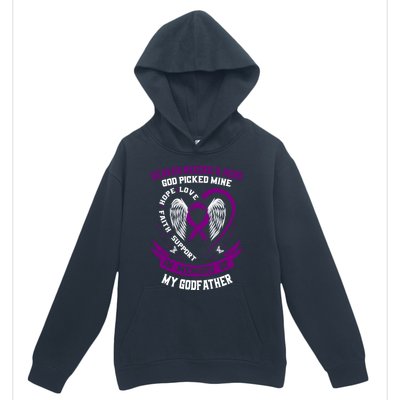 Alzheimers Awareness Products Memorial Loss Of Godfather Gift Urban Pullover Hoodie