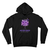 Alzheimers Awareness Purple Butterfly Hoodie