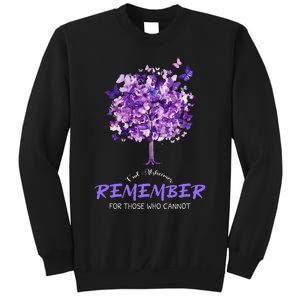 Alzheimers Awareness Purple Butterfly Sweatshirt