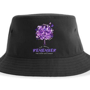 Alzheimers Awareness Purple Butterfly Sustainable Bucket Hat