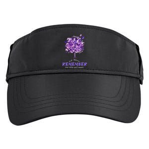 Alzheimers Awareness Purple Butterfly Adult Drive Performance Visor