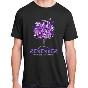 Alzheimers Awareness Purple Butterfly Adult ChromaSoft Performance T-Shirt