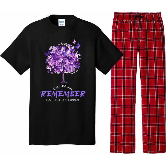 Alzheimers Awareness Purple Butterfly Pajama Set