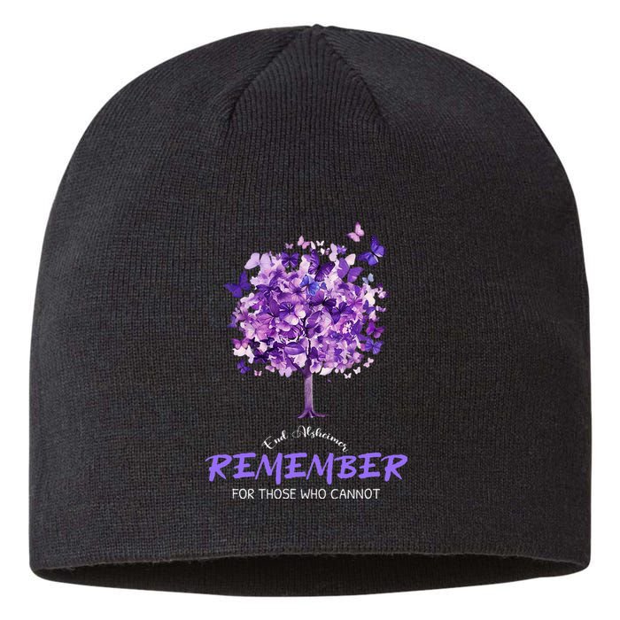 Alzheimers Awareness Purple Butterfly Sustainable Beanie