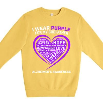 Alzheimers Awareness Products Memories Matter Godfather Gift Premium Crewneck Sweatshirt