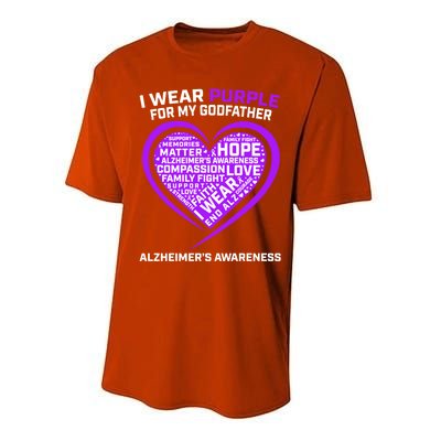 Alzheimers Awareness Products Memories Matter Godfather Gift Performance Sprint T-Shirt