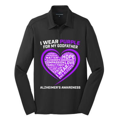 Alzheimers Awareness Products Memories Matter Godfather Gift Silk Touch Performance Long Sleeve Polo