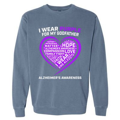 Alzheimers Awareness Products Memories Matter Godfather Gift Garment-Dyed Sweatshirt