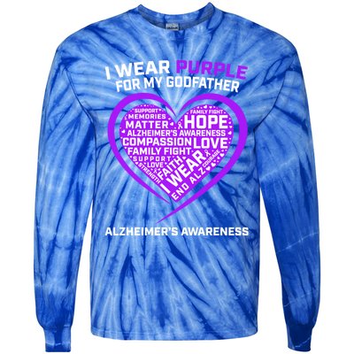 Alzheimers Awareness Products Memories Matter Godfather Gift Tie-Dye Long Sleeve Shirt