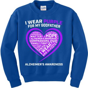 Alzheimers Awareness Products Memories Matter Godfather Gift Kids Sweatshirt