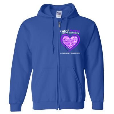 Alzheimers Awareness Products Memories Matter Godfather Gift Full Zip Hoodie