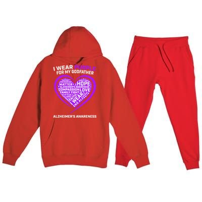 Alzheimers Awareness Products Memories Matter Godfather Gift Premium Hooded Sweatsuit Set