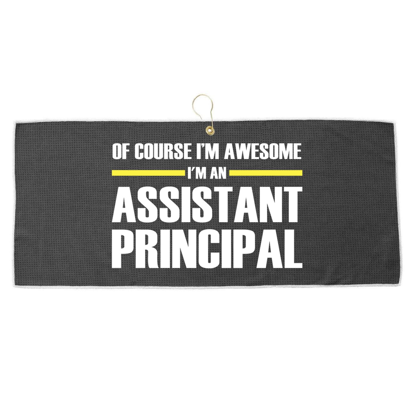 Awesome Assistant Principal Gift Large Microfiber Waffle Golf Towel