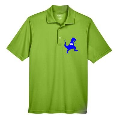 Autism Awareness Puzzle Blue Dinosaur Men's Origin Performance Piqué Polo