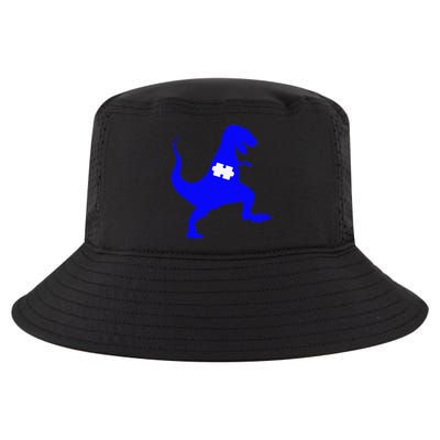 Autism Awareness Puzzle Blue Dinosaur Cool Comfort Performance Bucket Hat