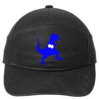 Autism Awareness Puzzle Blue Dinosaur 7-Panel Snapback Hat