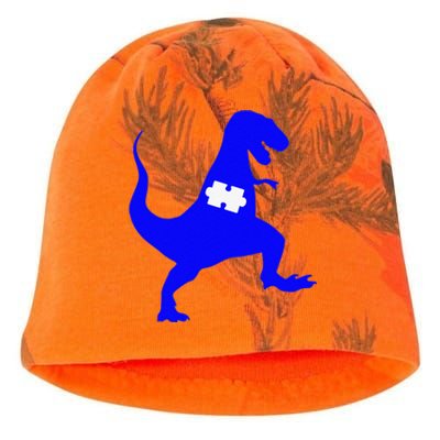 Autism Awareness Puzzle Blue Dinosaur Kati - Camo Knit Beanie