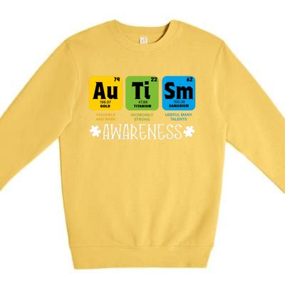 Autism Autistic Periodic Table Premium Crewneck Sweatshirt