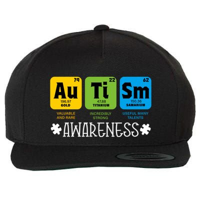 Autism Autistic Periodic Table Wool Snapback Cap
