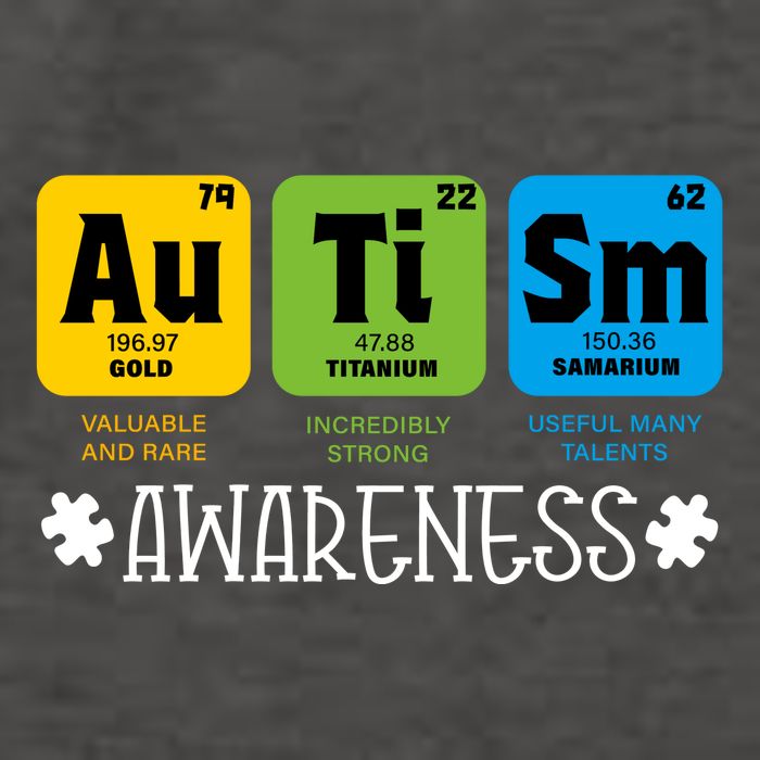 Autism Autistic Periodic Table Vector Backpack