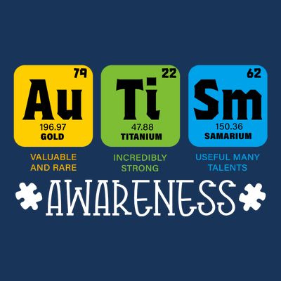 Autism Autistic Periodic Table T-Shirt