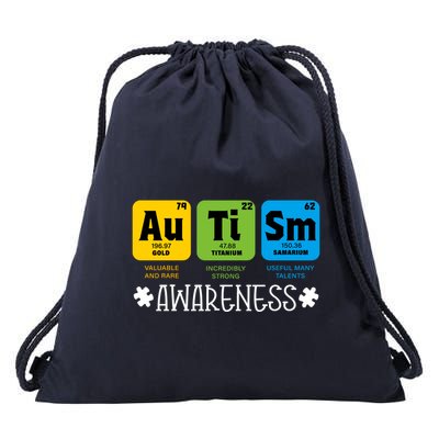 Autism Autistic Periodic Table Drawstring Bag