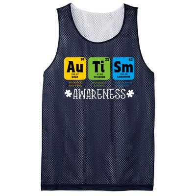 Autism Autistic Periodic Table Mesh Reversible Basketball Jersey Tank