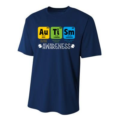 Autism Autistic Periodic Table Performance Sprint T-Shirt