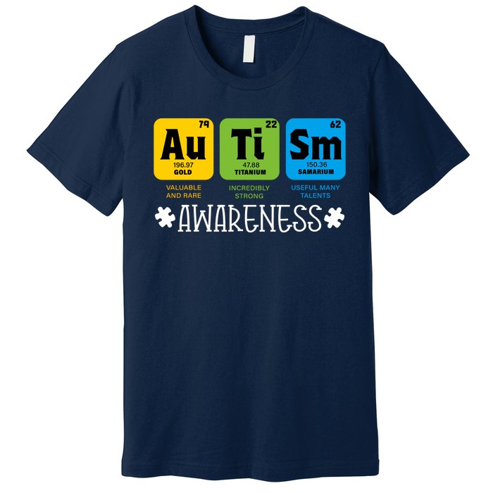 Autism Autistic Periodic Table Premium T-Shirt