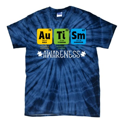 Autism Autistic Periodic Table Tie-Dye T-Shirt