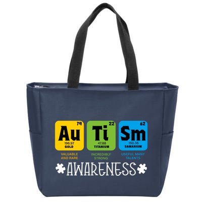 Autism Autistic Periodic Table Zip Tote Bag