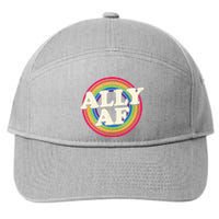 Ally Af Pride Month Lgbt Rainbow 7-Panel Snapback Hat