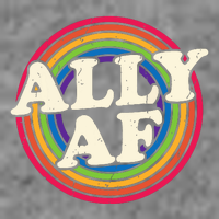Ally Af Pride Month Lgbt Rainbow 7-Panel Snapback Hat