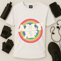 Ally Af Pride Month Lgbt Rainbow Cooling Performance Crew T-Shirt