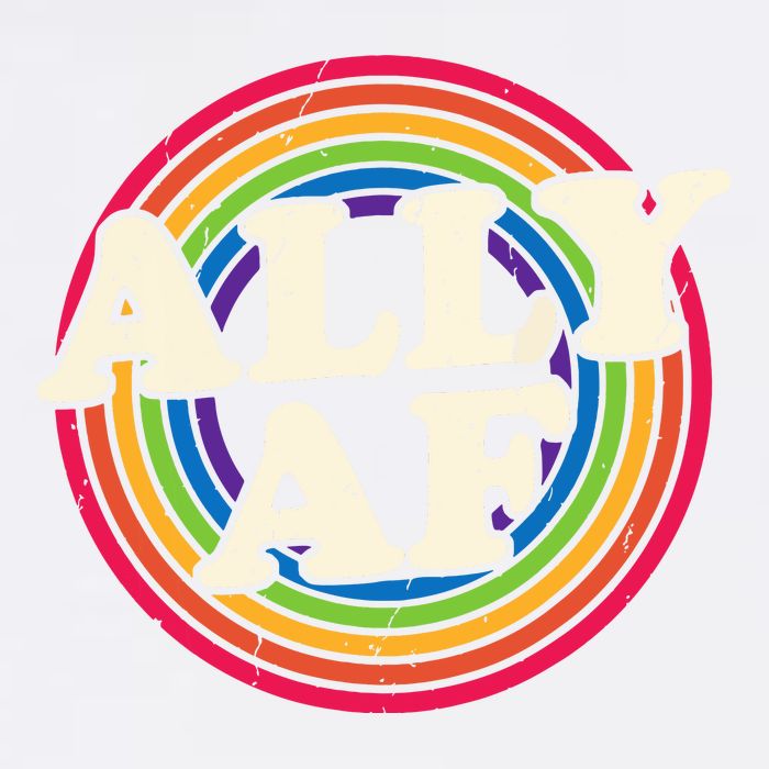Ally Af Pride Month Lgbt Rainbow Cooling Performance Crew T-Shirt