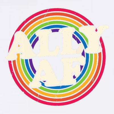 Ally Af Pride Month Lgbt Rainbow T-Shirt