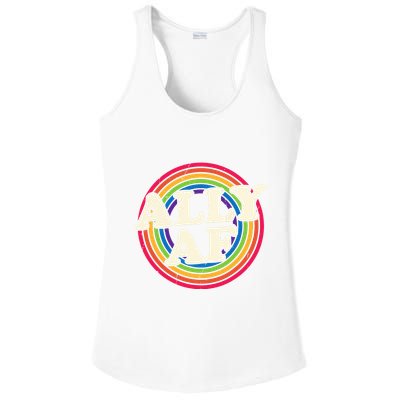 Ally Af Pride Month Lgbt Rainbow Ladies PosiCharge Competitor Racerback Tank