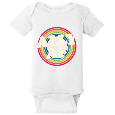 Ally Af Pride Month Lgbt Rainbow Baby Bodysuit