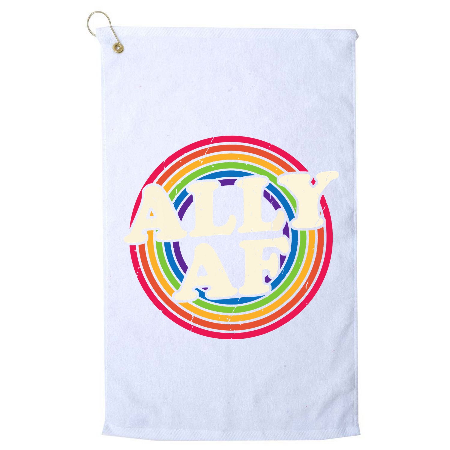 Ally Af Pride Month Lgbt Rainbow Golf Towel