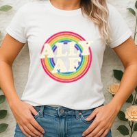 Ally Af Pride Month Lgbt Rainbow Womens T-Shirt