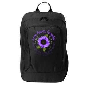 Alzheimer Awareness Purple sunflower City Backpack