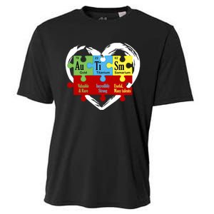 Autism Awareness Puzzle Chemical Element Funny Science Lover Cooling Performance Crew T-Shirt