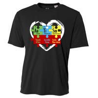 Autism Awareness Puzzle Chemical Element Funny Science Lover Cooling Performance Crew T-Shirt