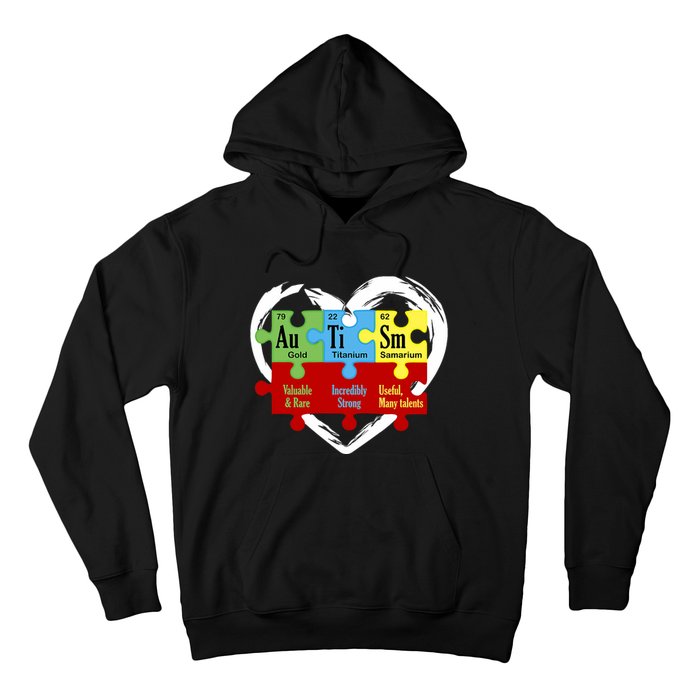 Autism Awareness Puzzle Chemical Element Funny Science Lover Hoodie