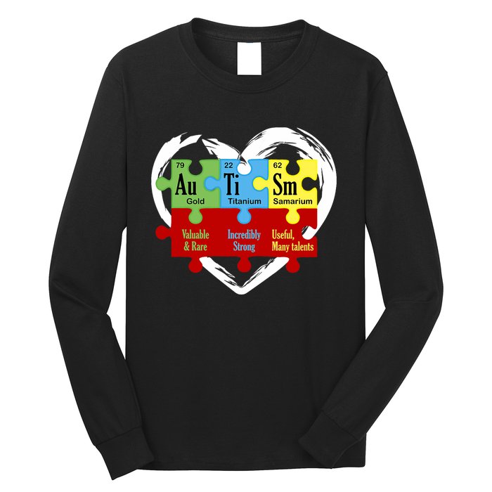 Autism Awareness Puzzle Chemical Element Funny Science Lover Long Sleeve Shirt