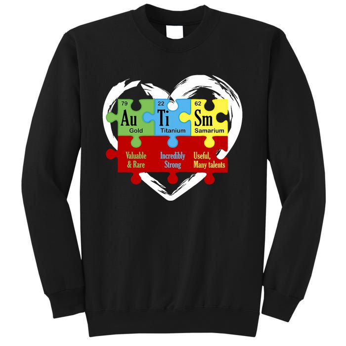 Autism Awareness Puzzle Chemical Element Funny Science Lover Sweatshirt