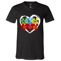 Autism Awareness Puzzle Chemical Element Funny Science Lover V-Neck T-Shirt