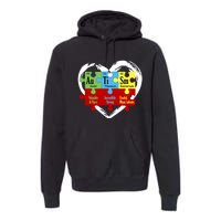 Autism Awareness Puzzle Chemical Element Funny Science Lover Premium Hoodie